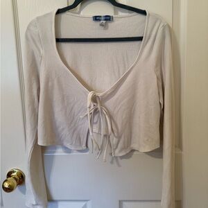 Urban Outfitters Tie Front Crop Top - L